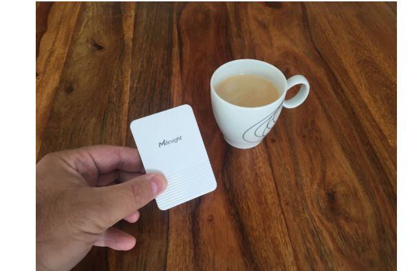 Milesight wireless temperature sensor in use